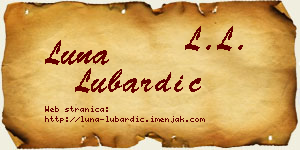Luna Lubardić vizit kartica